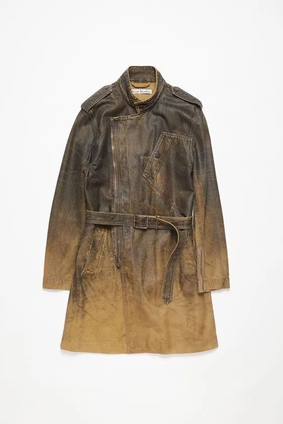 Acne Studios Denim Jackets Acne Studios $1.6K VALUE Denim Waxed Coated Belted Coat Black