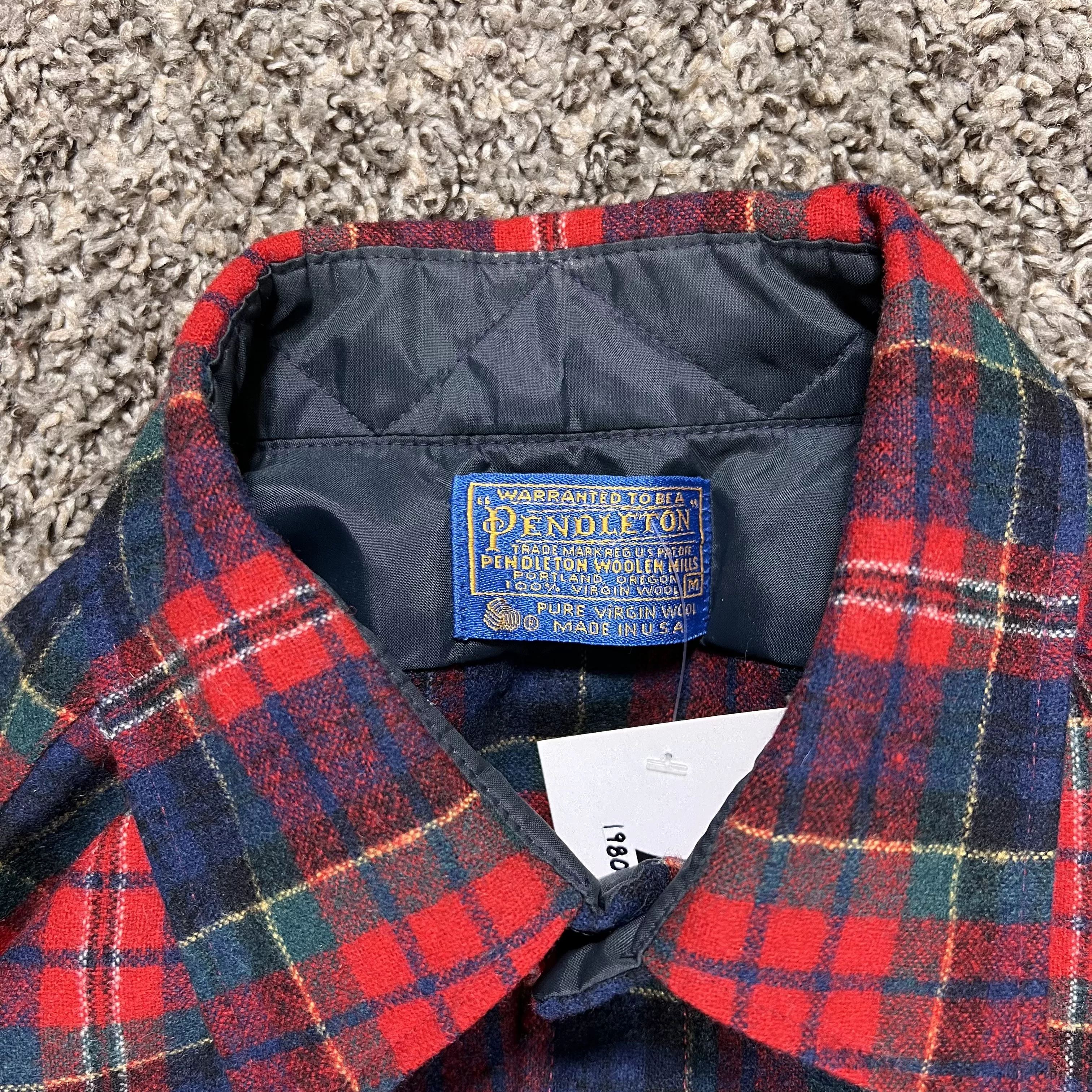 Pendleton Shirts Button Ups Pendleton × Vintage 1960's Vintage Pendleton Red Green Navy Wool Flannel Shirt