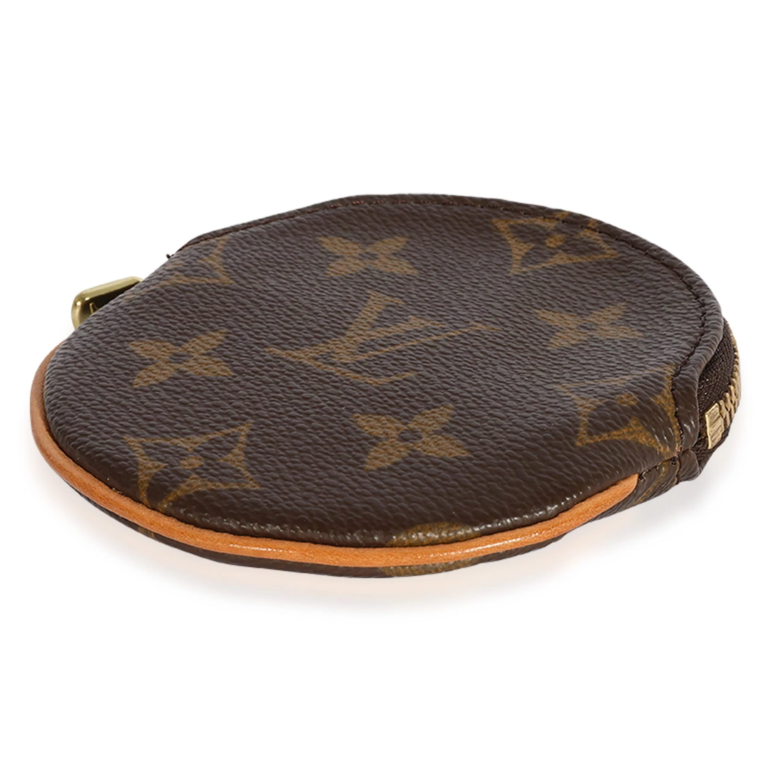 Louis Vuitton Rings Louis Vuitton Monogram Canvas Round Coin Purse Brown