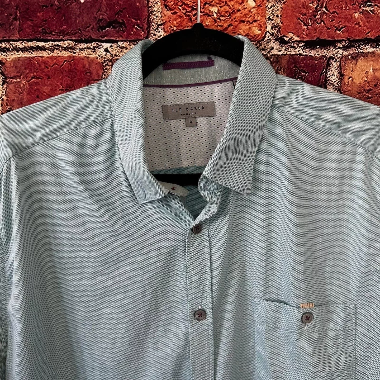 Ted Baker Shirts Button Ups Mens ted baker, short sleeve button down size 5 Beige