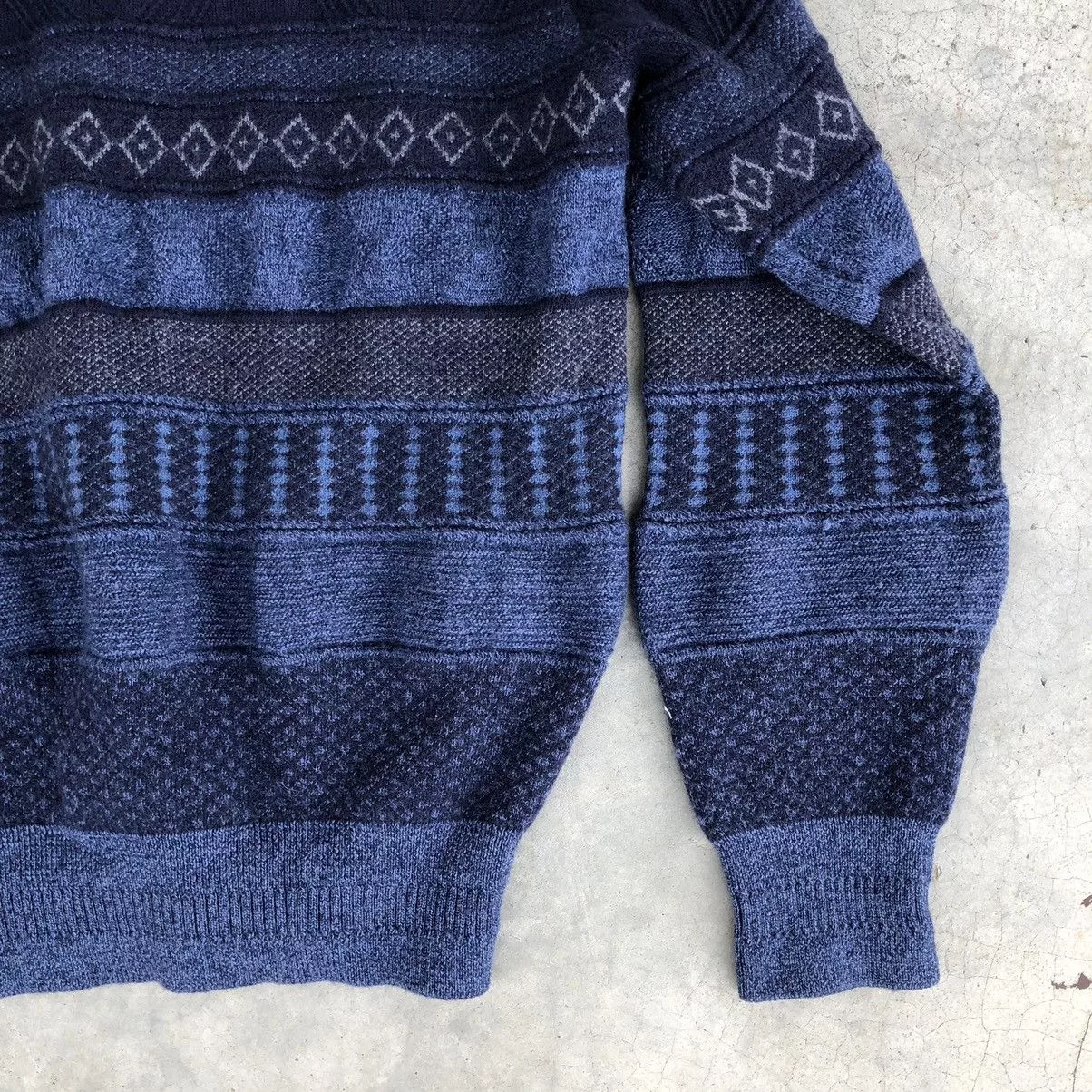 Japanese Brand Sweaters Knitwear Japanese Brand 🔴Vintage Knitsweater Strecth/Memeri Like Coogi Pattern Multi Avant-Garde