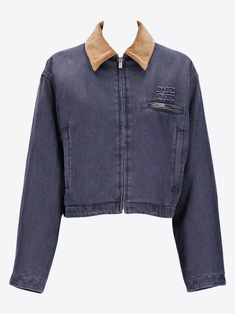 Miu Miu Jackets Miu Miu Drill padded jacket Blue