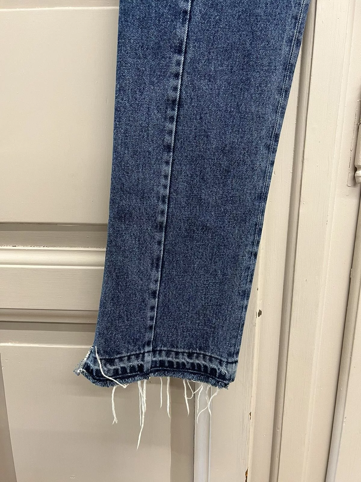 Off-White Denim Off-White Off White Gothic Embroidered Jeans Blue
