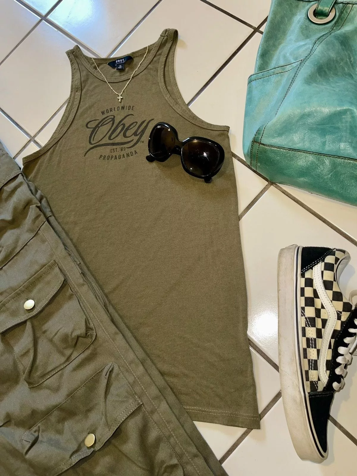 Obey Tank Tops Obey tank Green