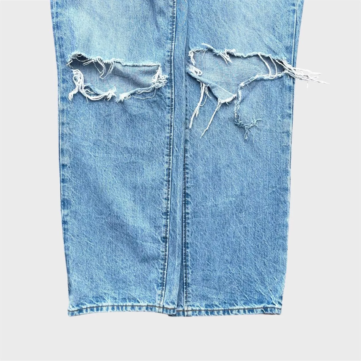 Jean Denim 🔥 Gu Jeans Light Blue Distressed Denim W29 🔥 Streetwear