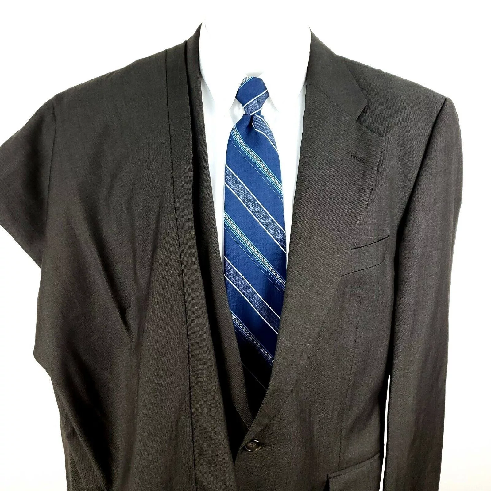 Savile Row Suits Alexandre London Savile Row 40L 2 Button Brown Wool Silk 2 P
