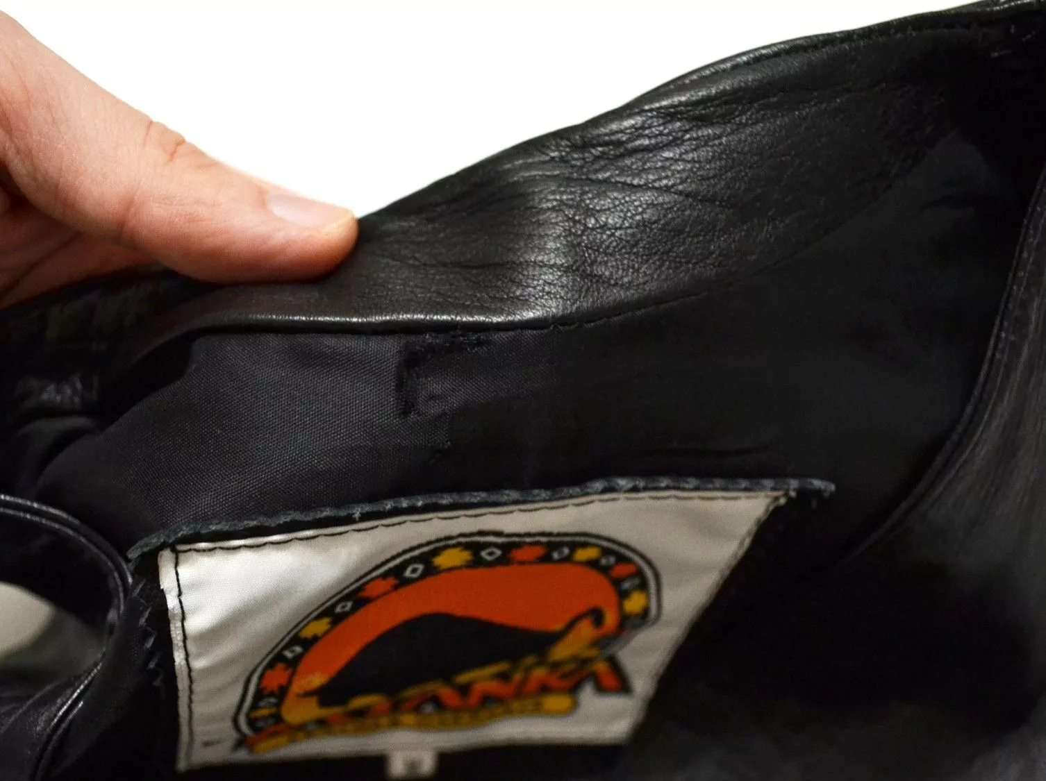 Genuine Leather Vests Genuine Leather × Handmade Tatanka Leather Vest Jacket Black