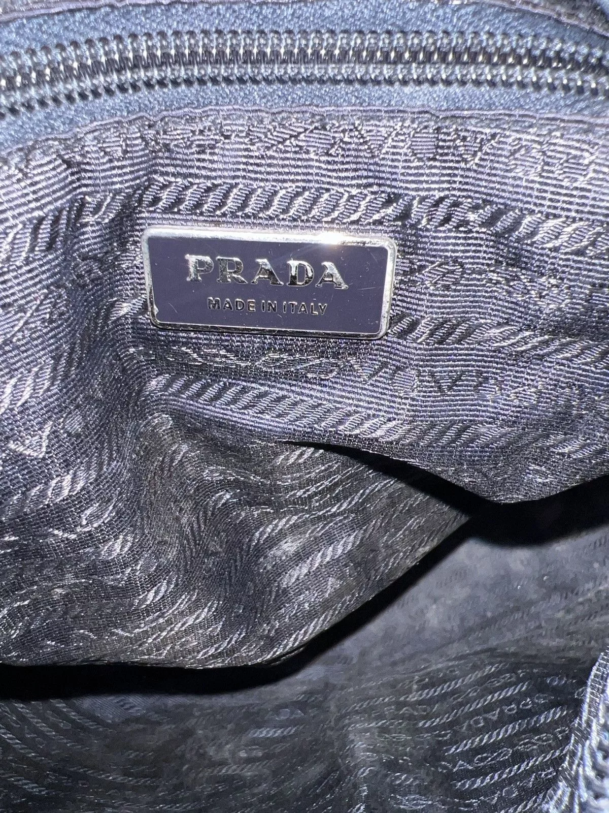 Prada Shoulder Bags PRADA Tessuto Nylon Hobo Navy Blue Shoulder Bag Handbag