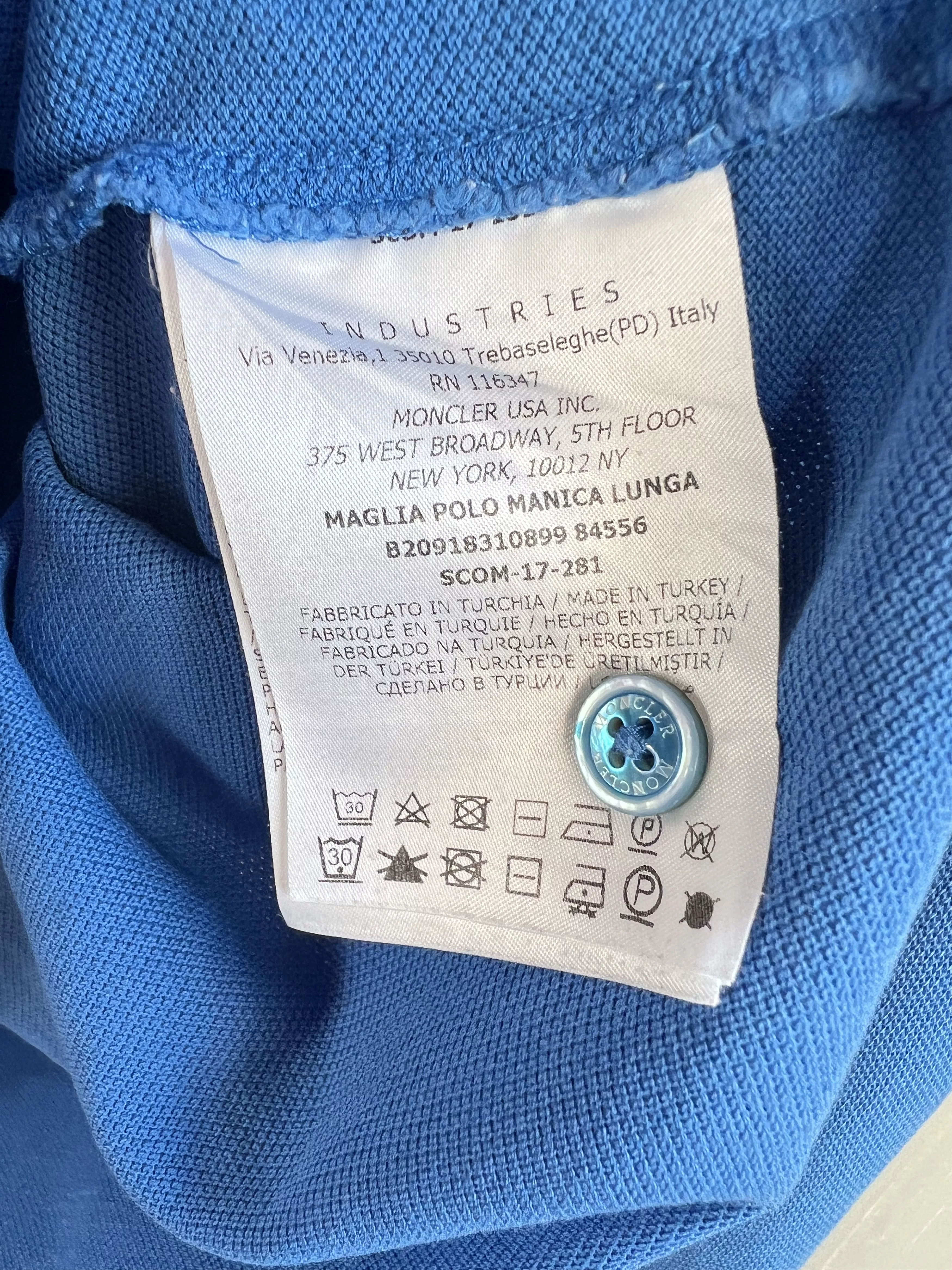 Moncler Long Sleeve T Shirts MONCLER LONGSLEEVE BLUE