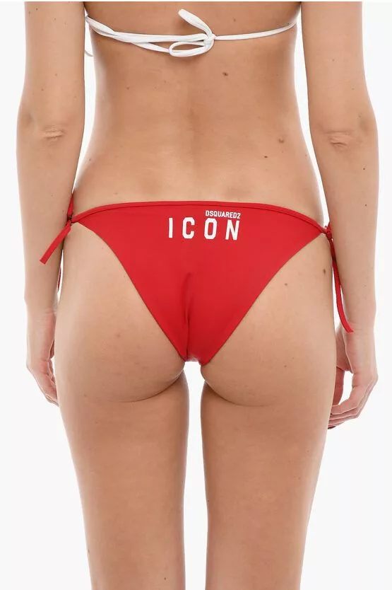 Dsquared2 Socks Intimates Dsquared2 og1mm0624 Size: 44 / Icon Solid Bikini Bottom in Red