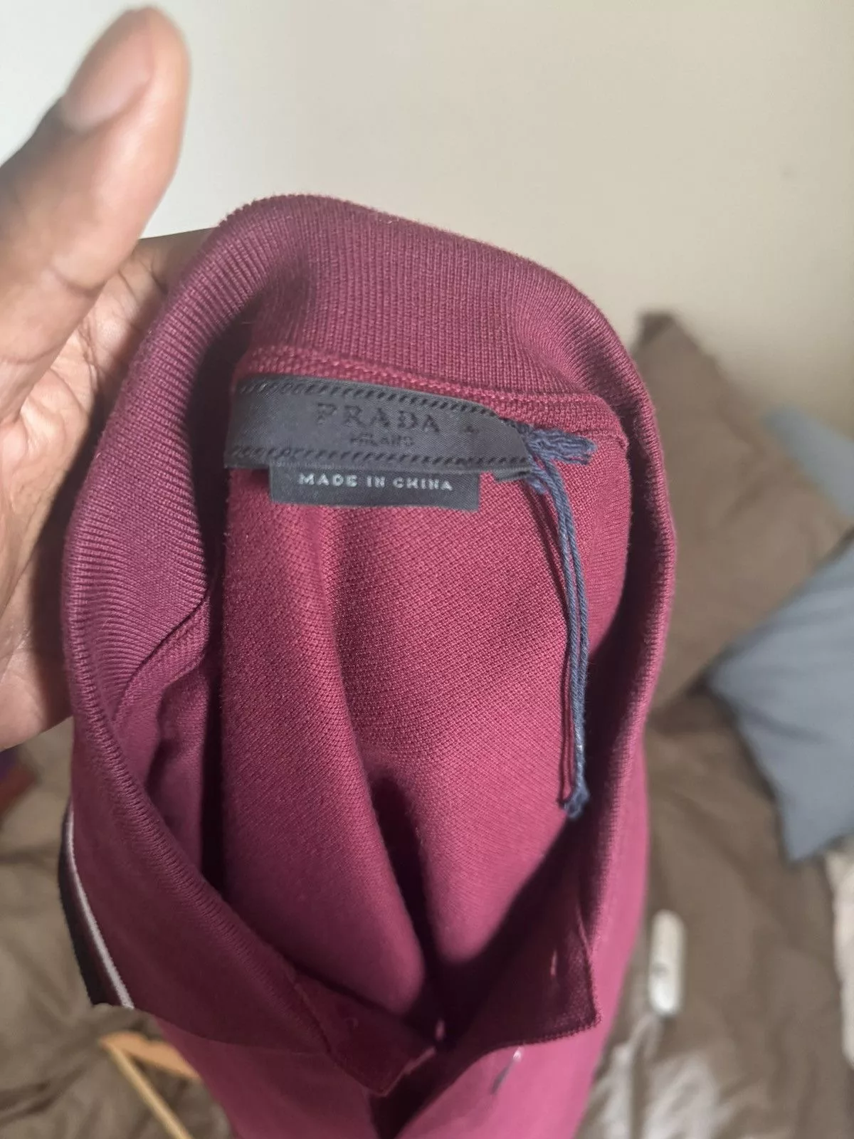 Prada Shirts Button Ups Prada logo shortsleeve Red