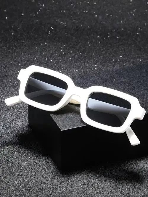 Electric Visual Glasses Electric Visual × Vintage Retro Punk Kurt Cobain Style Sunglasses Square Frame Fashion White Streetwear