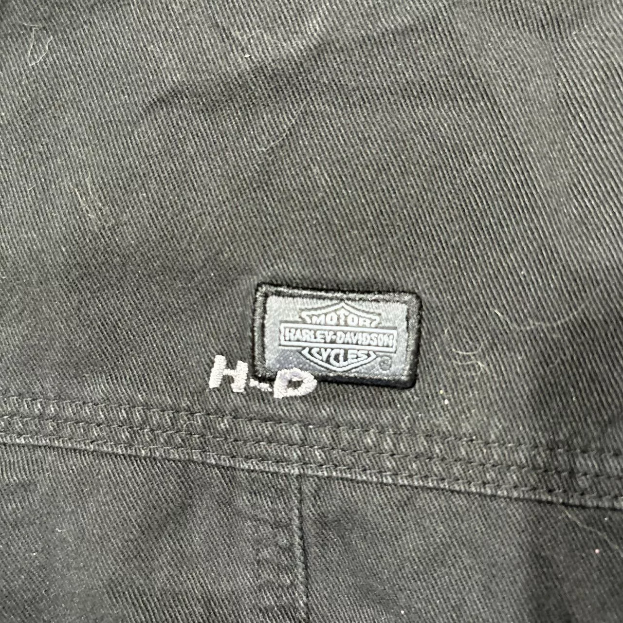 Harley Davidson Shirts Button Ups Sick Harley Davidson denim like Button up Black