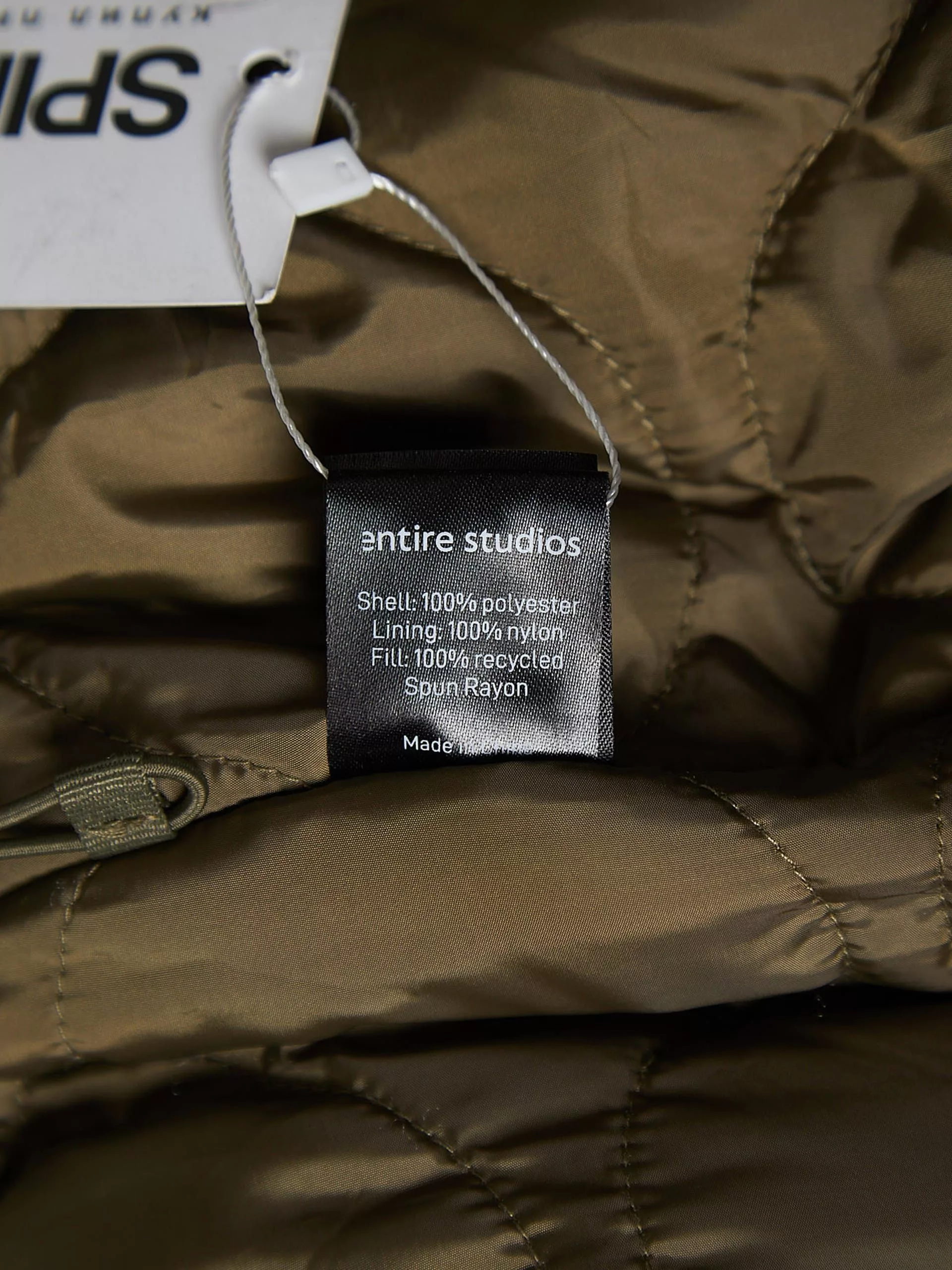 Entire Studios Light Jackets Entire Studios Khaki Quilted Zipped Fleece Polyester Vest Brown