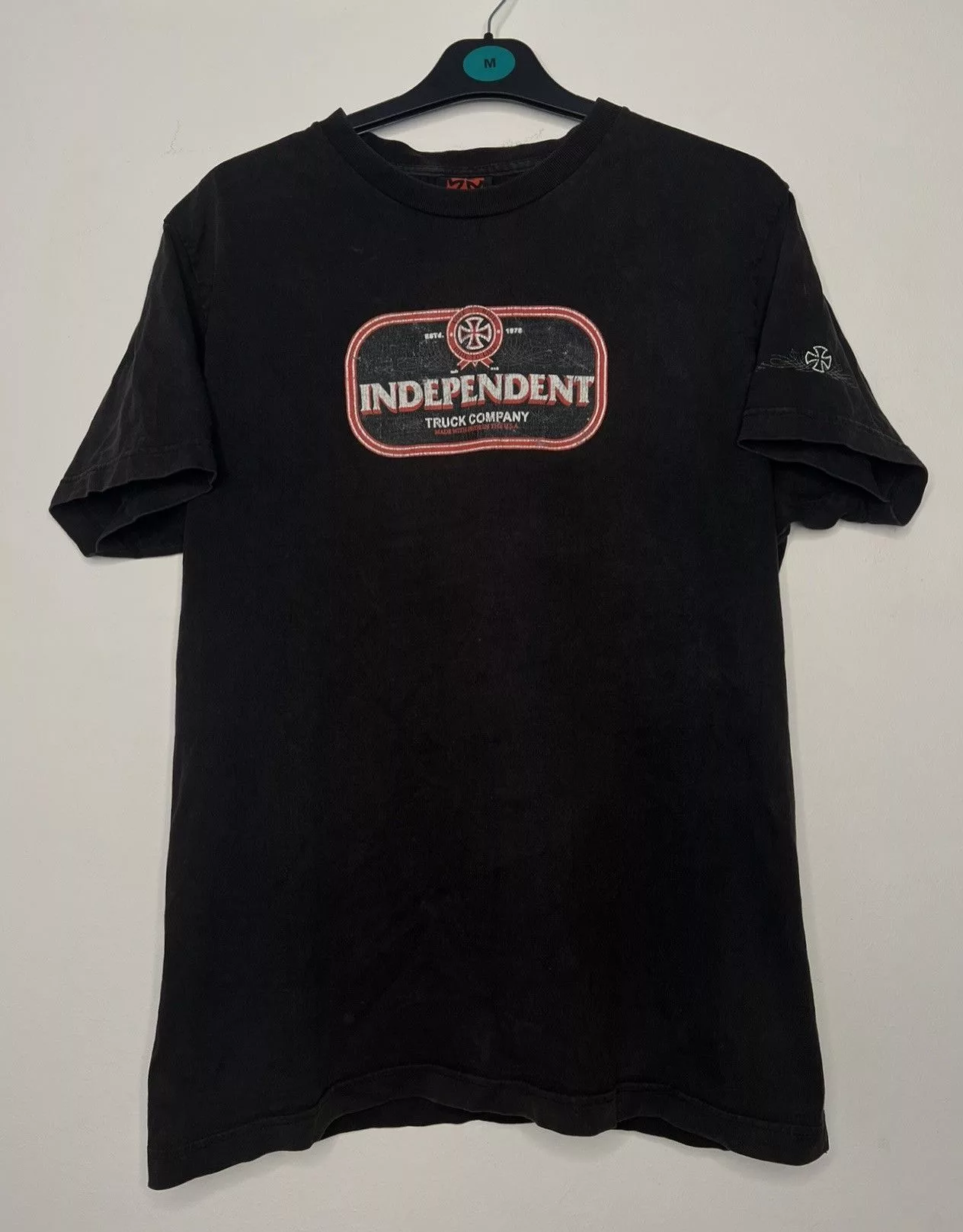 Independent Truck Co. Short Sleeve T Shirts Independent Truck Co. × Vintage Vintage Independent Faded Sk8 T-shirt Y2K Black Streetwear