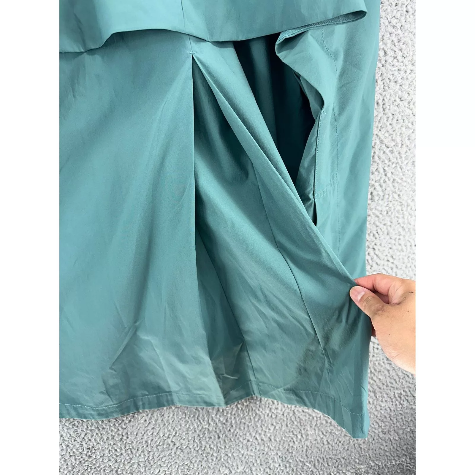 Athleta Jackets Athleta Rain Pullover Jacket Womens S Teal Poplin Top Small Green