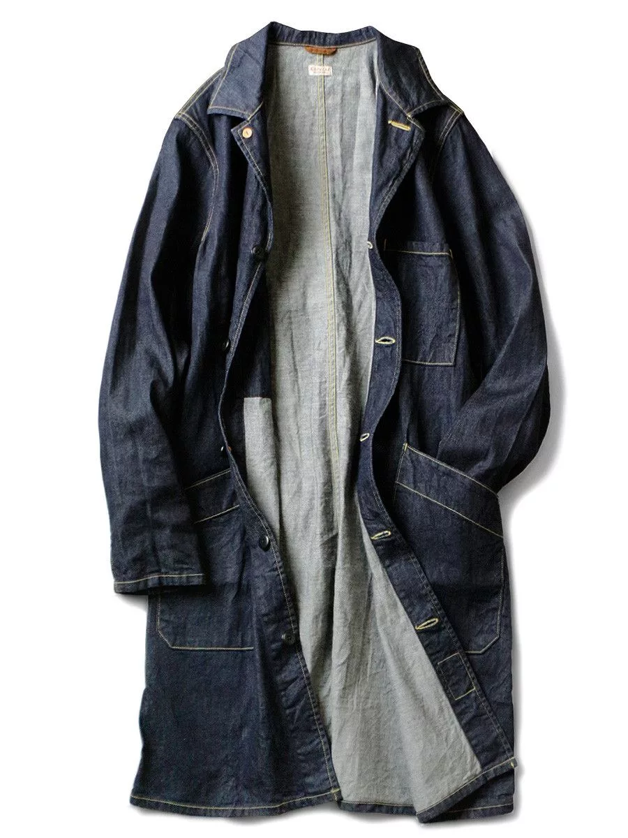 Kapital Denim Jackets Kapital 8oz denim shop coat jacket Purple
