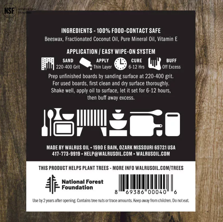 Walrus Cutting Board Oil