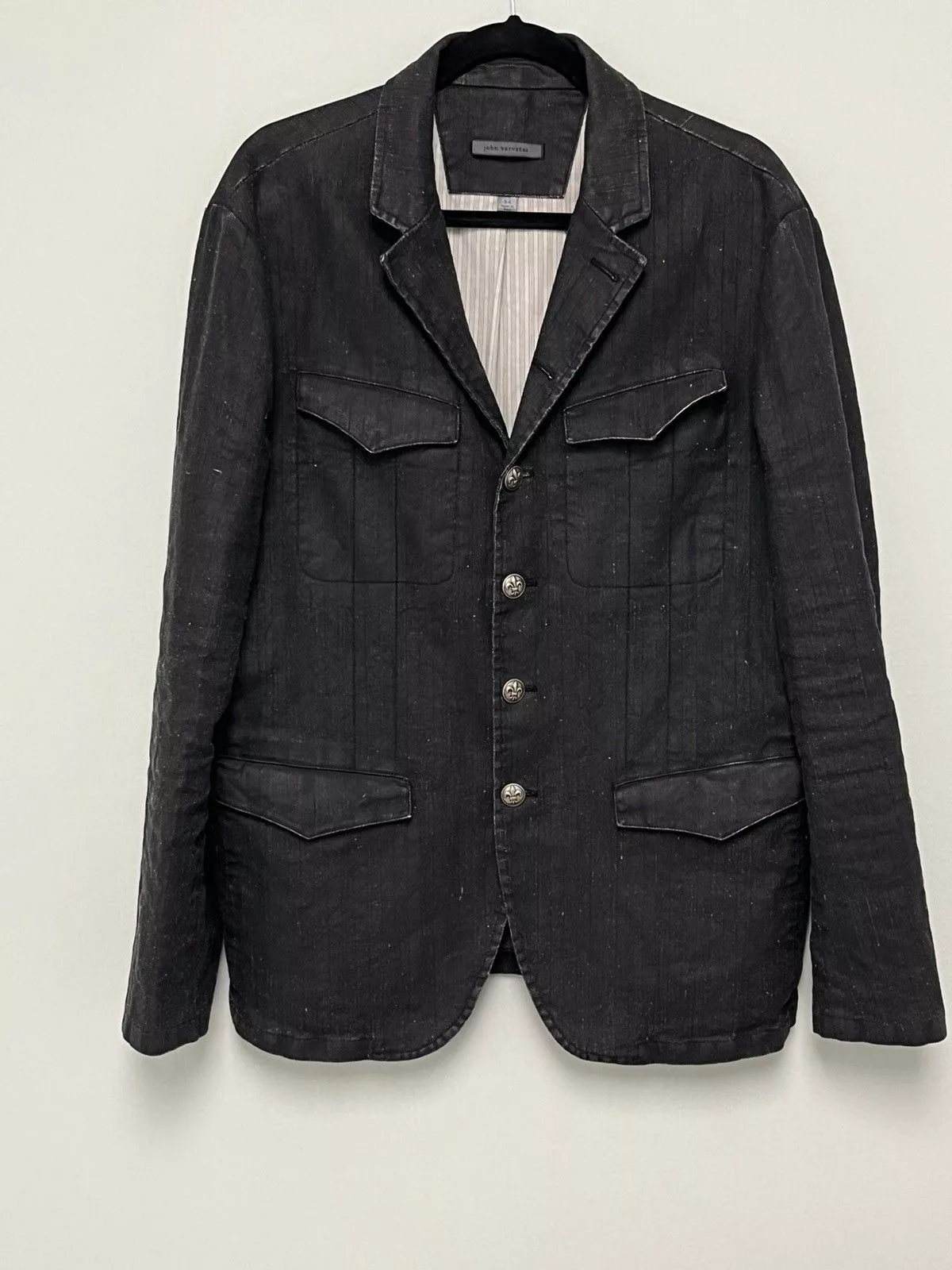 John Varvatos Light Jackets John Varvatos Linen Button Front Jacket. 54 Black