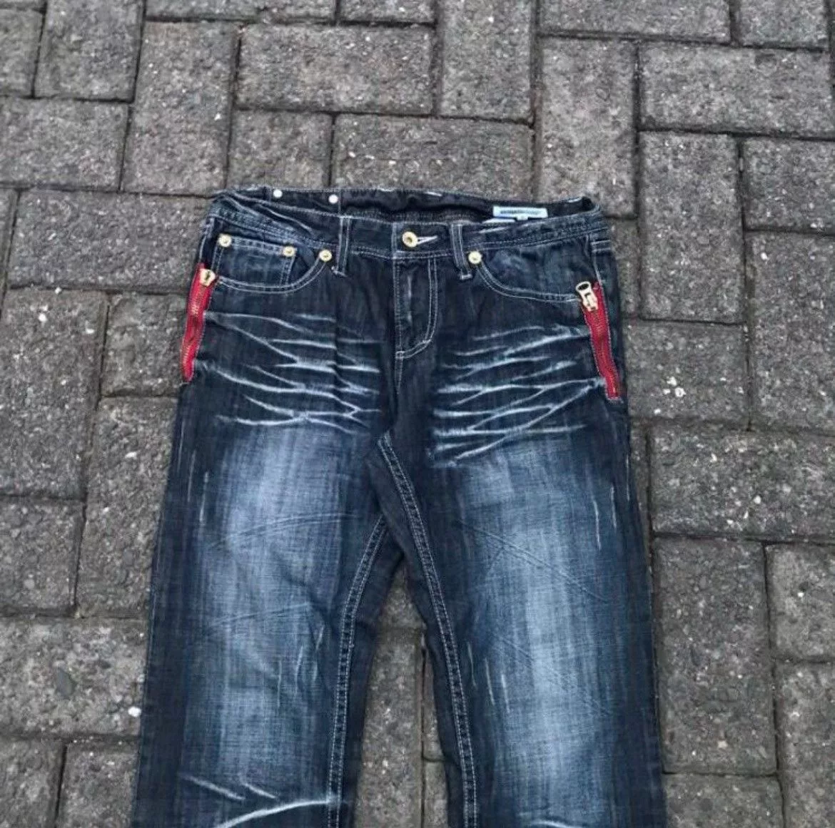 semanticdesign Denim semanticdesign Semantic Design Faded Flare Denim Pants Blue