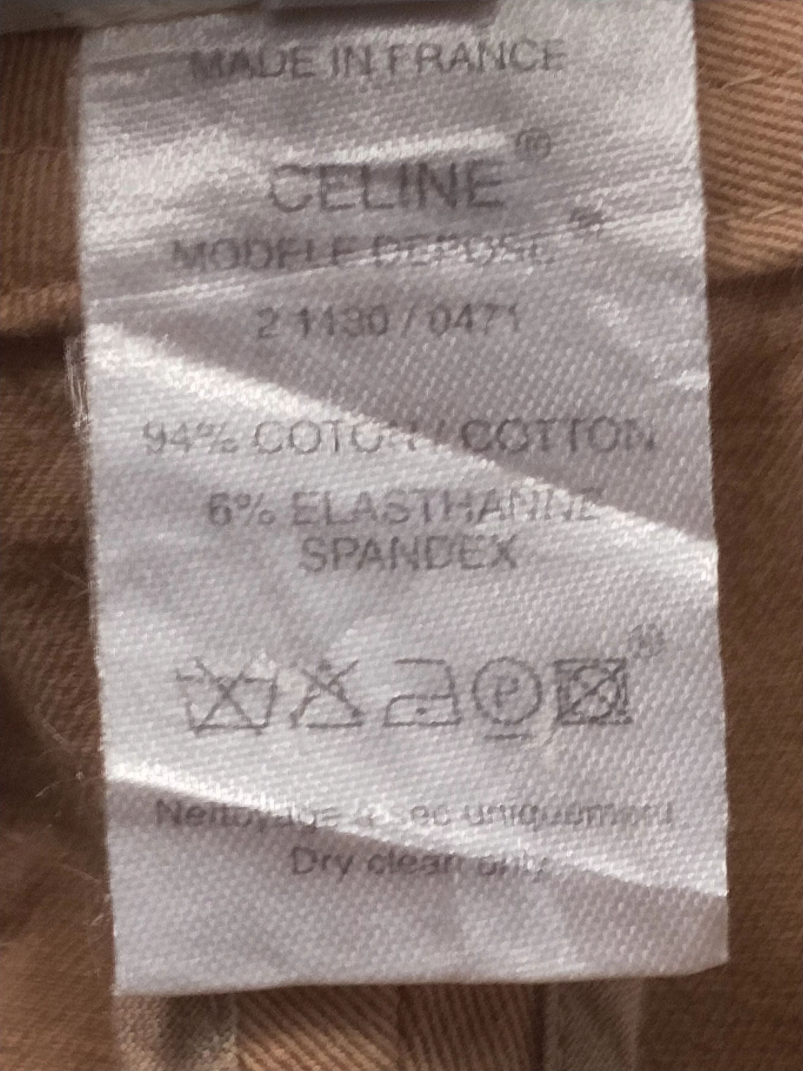 Celine Pants Celine vatigue double pocket Brown