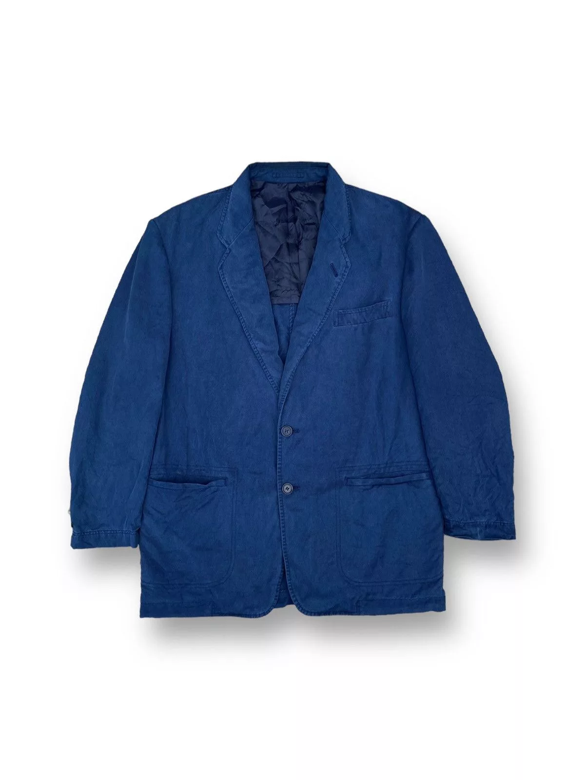 Lanvin Light Jackets Lanvin Paris Cotton Design Runway Cotton Blazer Jacket. #C10 Blue Luxury