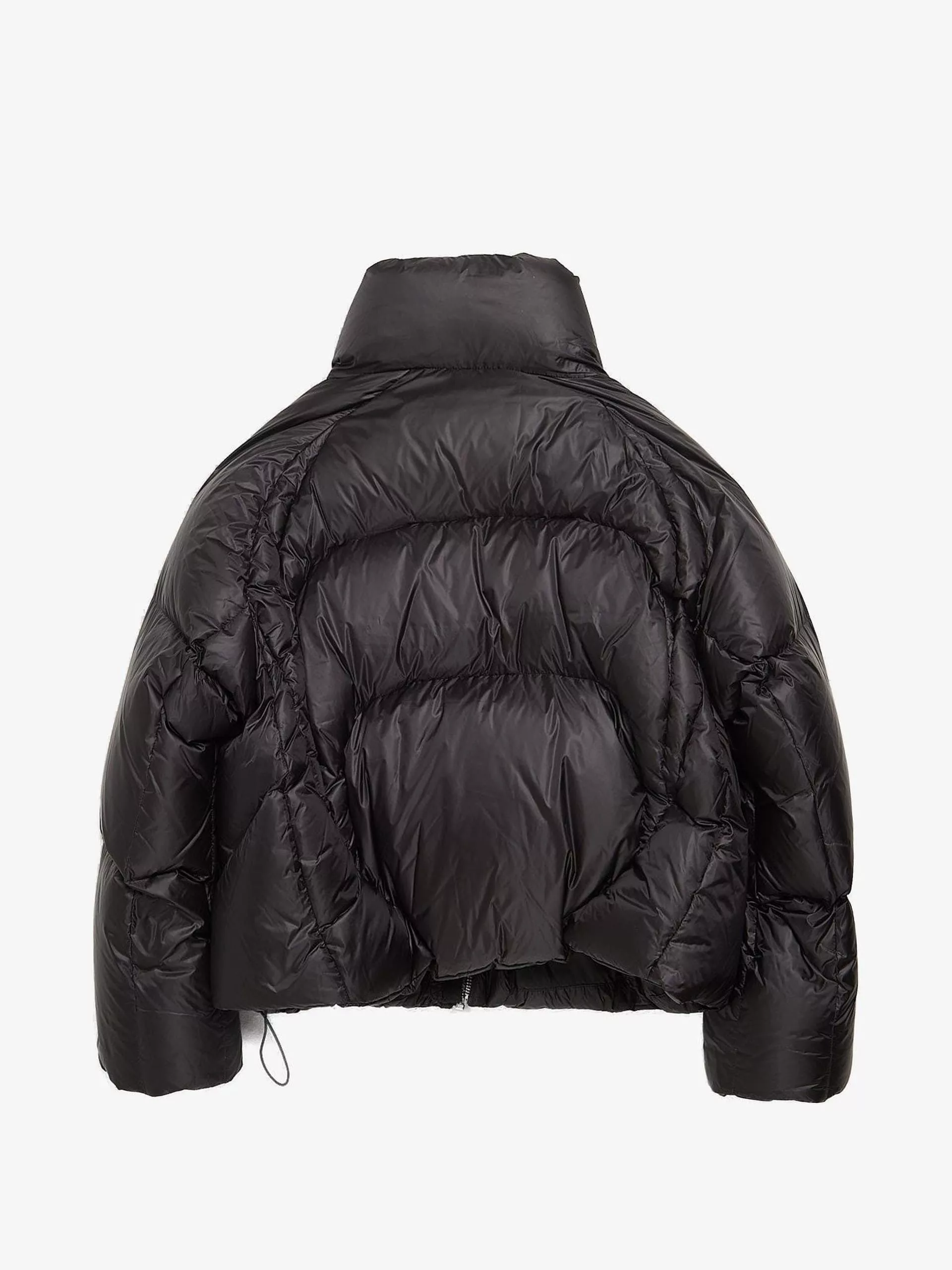 Entire Studios Parkas Entire Studios Black Cropped Polyamide Puffer Jacket