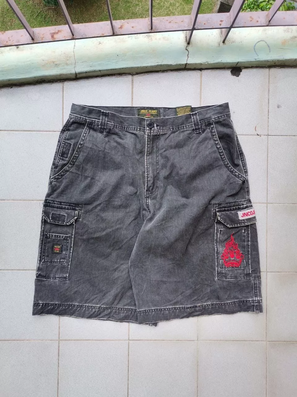 JNCO Shorts VTG JNCO CARGO SHORT MULTIPOCKET Black