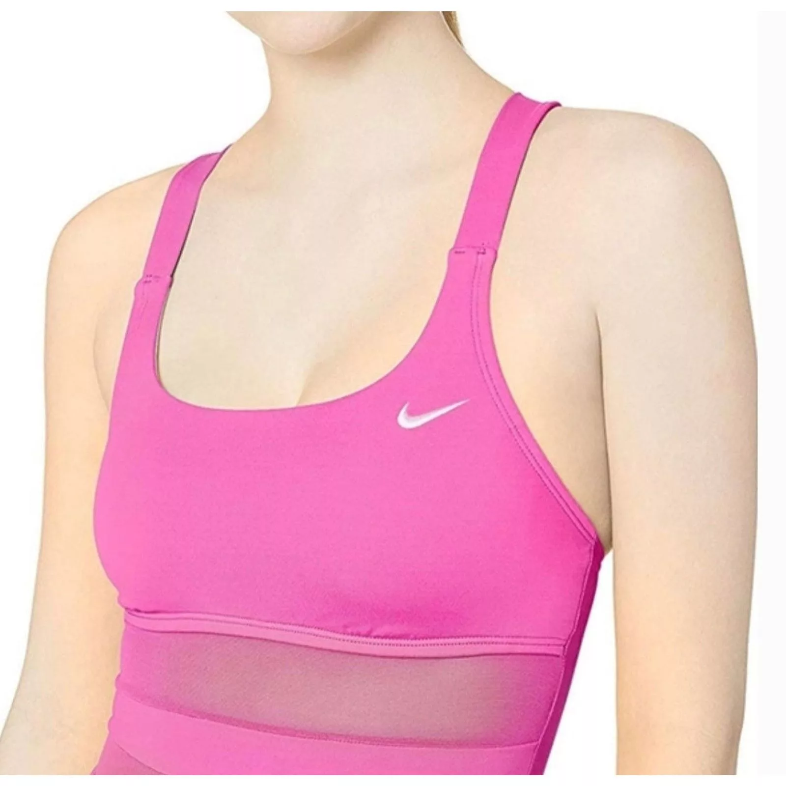 Nike Miscellaneous Nike Bathing Suit- One Piece with Mesh Panels - Size Small Pink