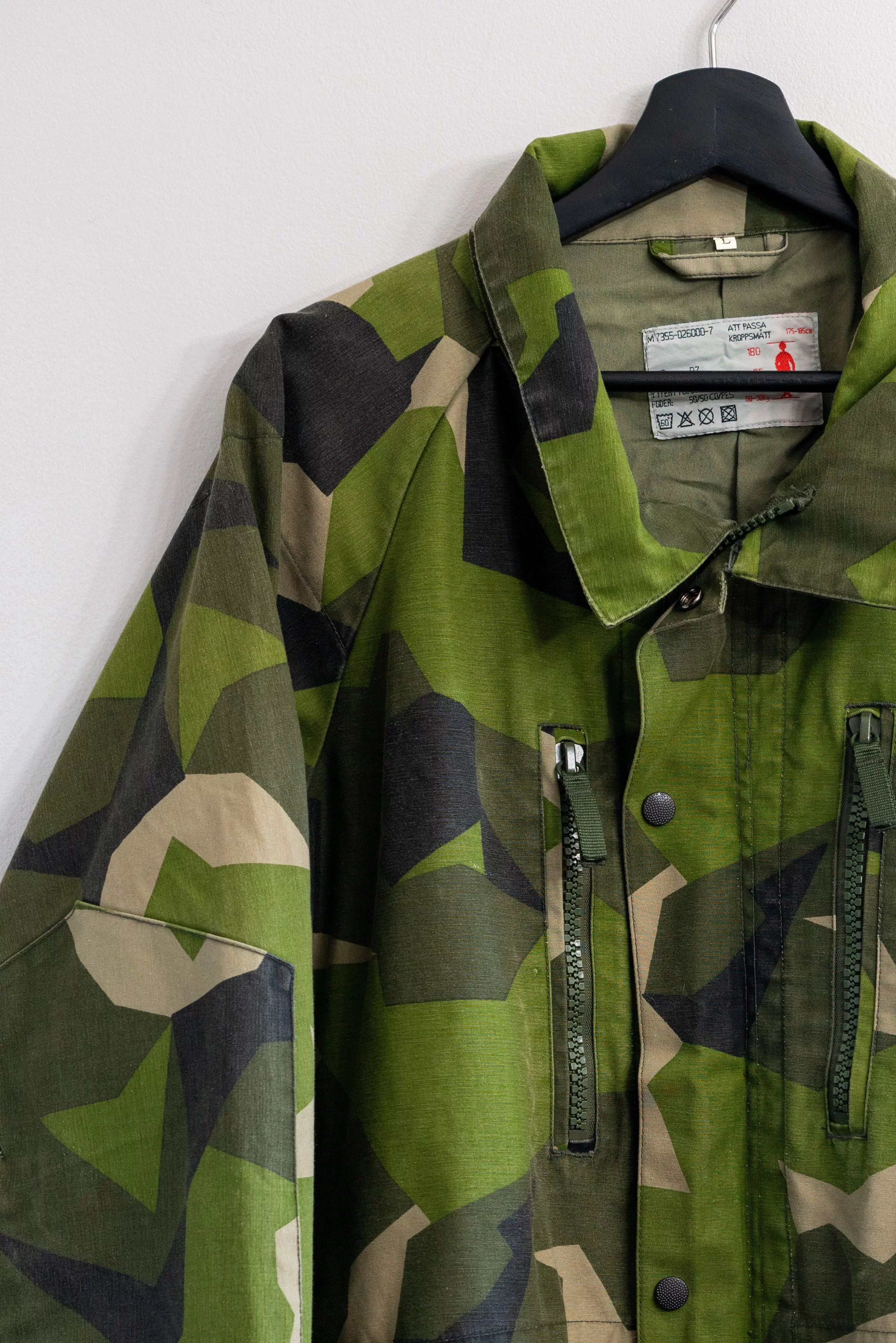 Vintage Light Jackets Rare Vintage Swedish M90 Splinter Army Jacket Multi