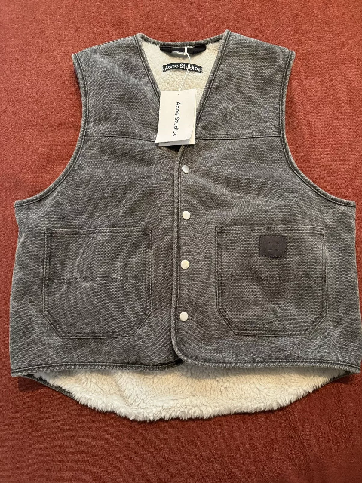 Acne Studios Vests Acne Studios Distressed Denim Vest NWT Gray