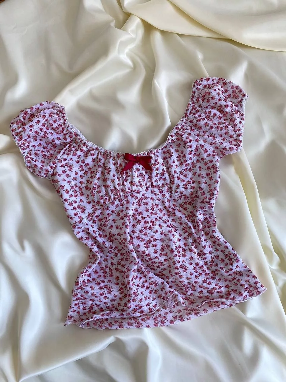 Vintage Crop Tops Vintage coquette tank top Red
