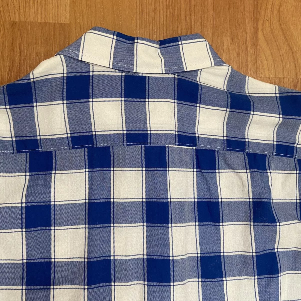 H&M Shirts Button Ups H&M Men’s Checkered Blue Button Up Shirt Size Small Multi