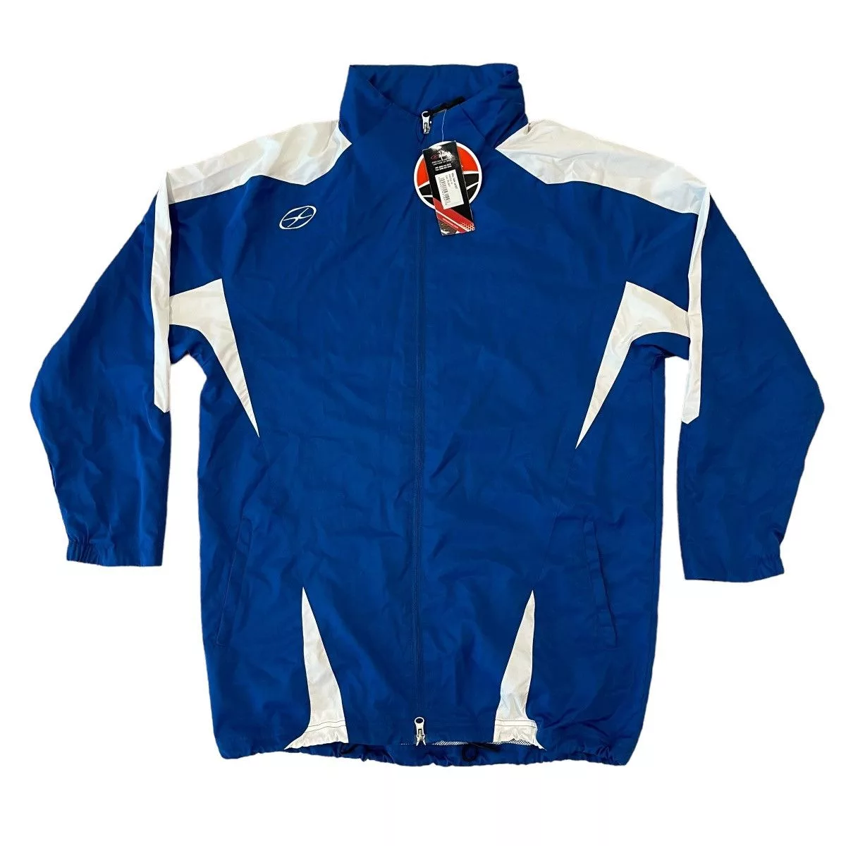 Designer Light Jackets Designer NWT Y2K Xara Real Rain Jacket soccer men’s size medium Blue Streetwear