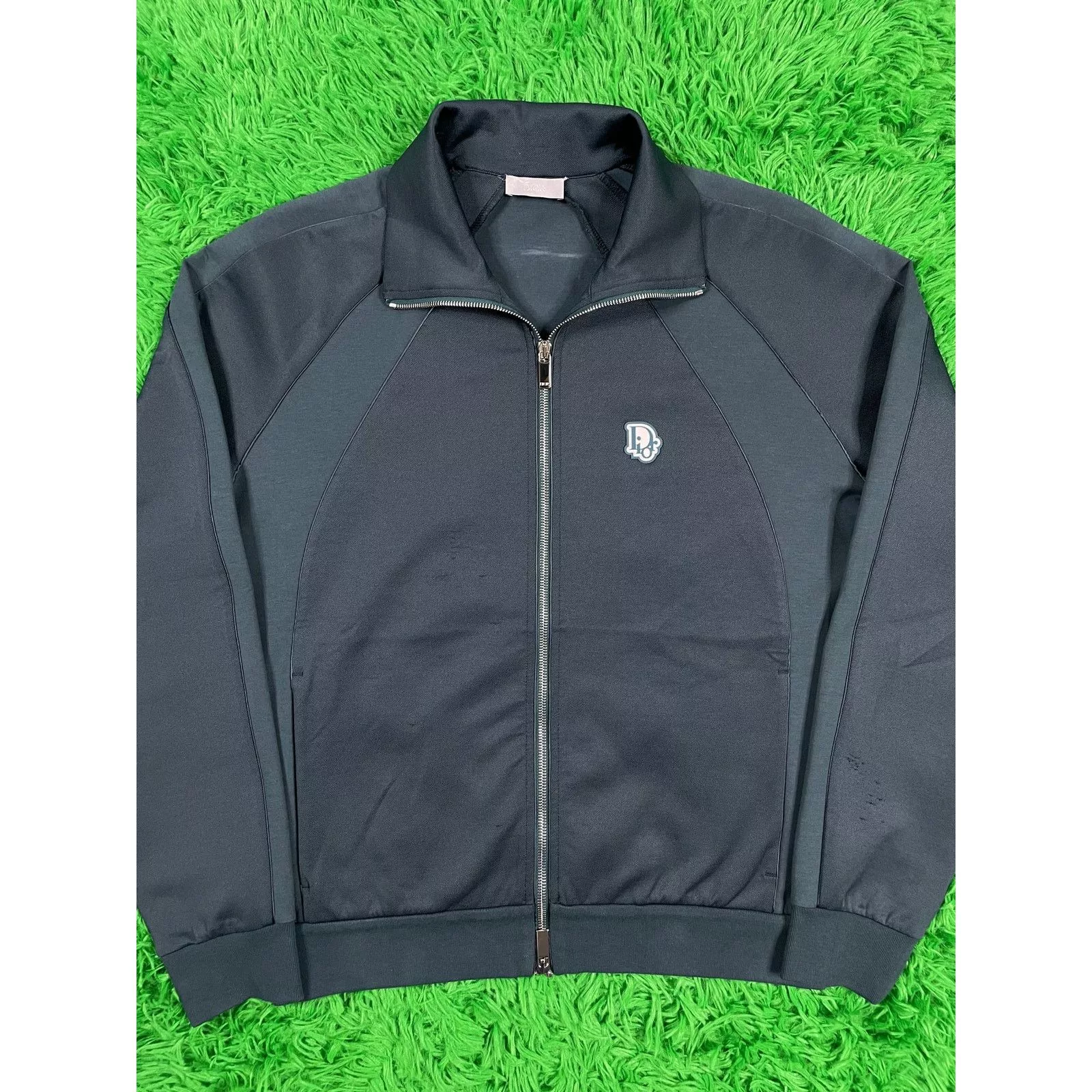 Dior Light Jackets Dior Small Logo Zip Up Turquoise Medium Used Green
