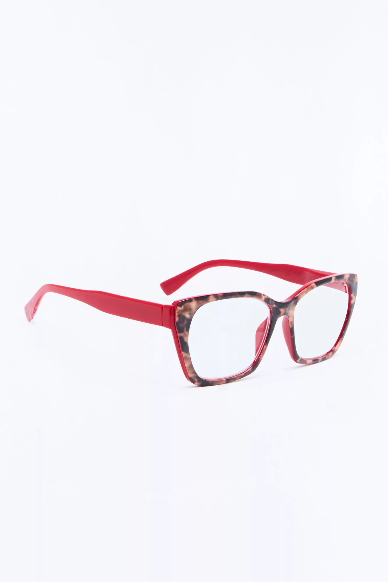 Wide Eyed And Eager Reader Glasses - Red/combo