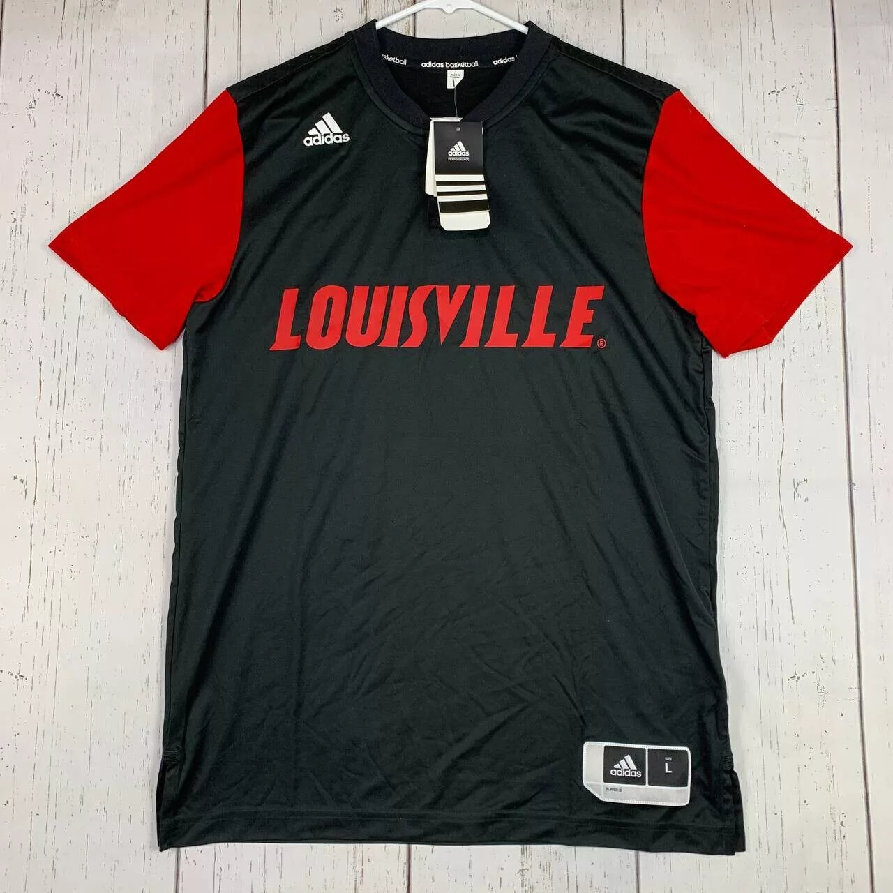 Adidas Shirts Button Ups Louisville Cardinals LOU NCAA Adidas Large Tshirt New Men Black