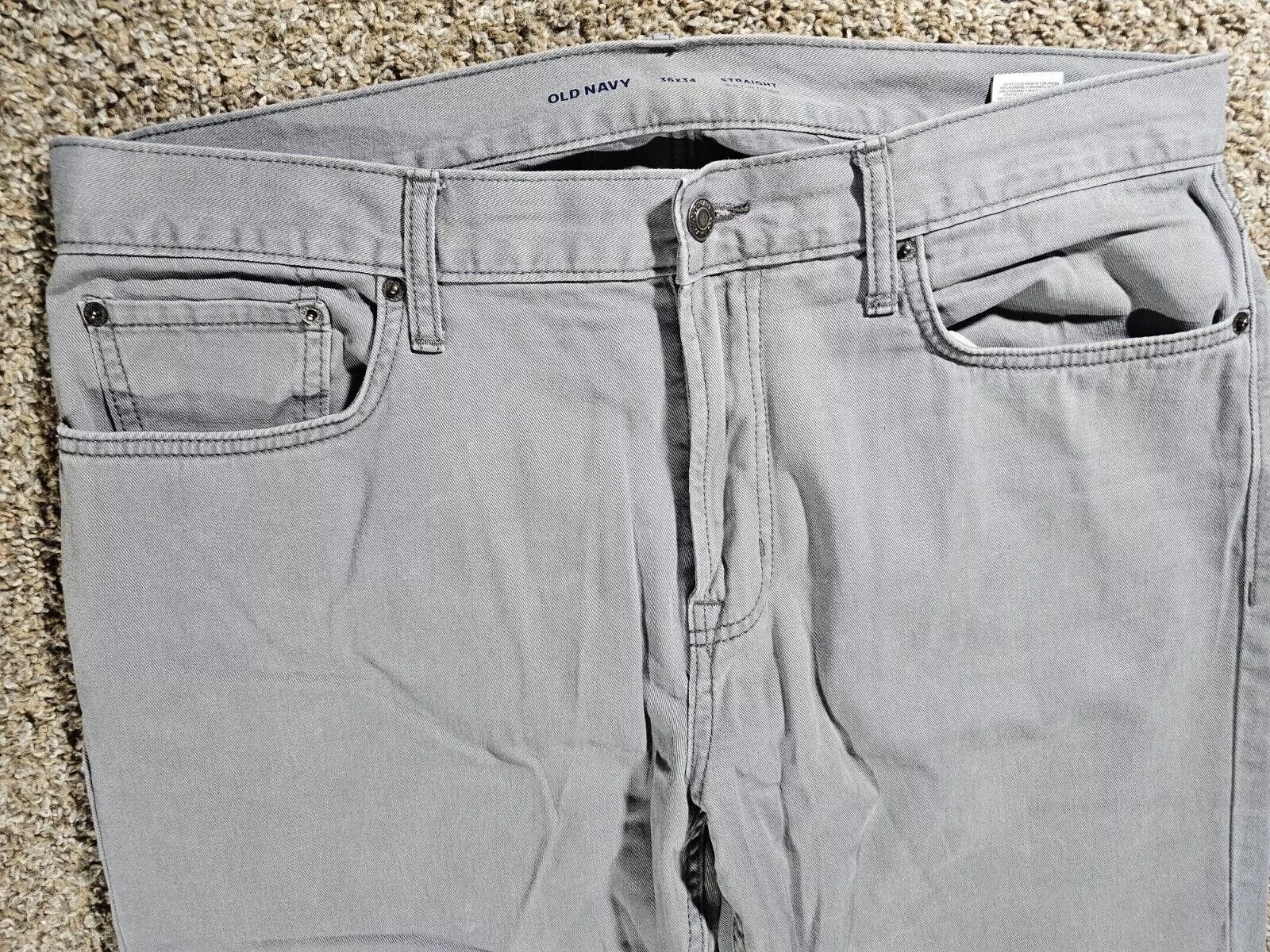 Old Navy Denim Old Navy straight leg mens 36x34” gray Built In Tough Jeans