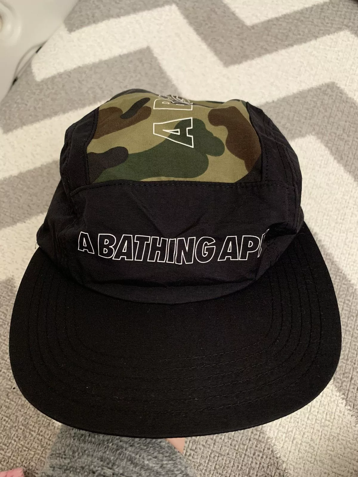 Bape Hats Bape 1st Camo Jet Cap Black