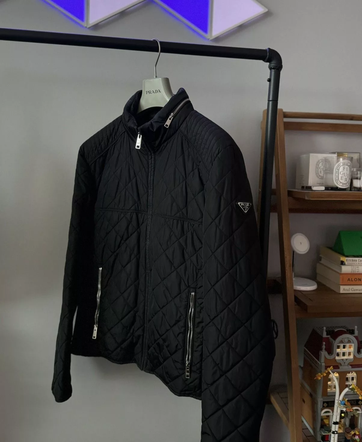 Prada Light Jackets Prada Quilted Zip Jacket Black