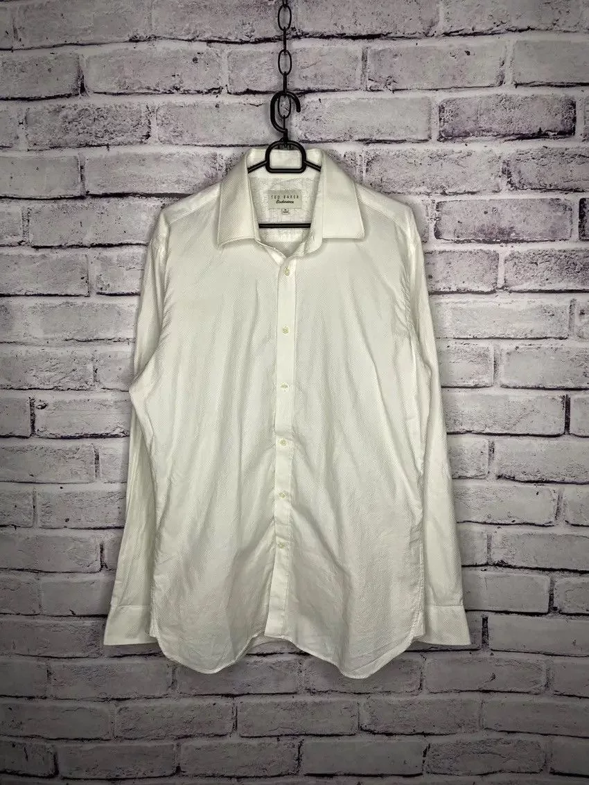 Ted Baker Shirts Button Ups Ted Baker × Vintage MENS TED BAKER Short Sleeve Men's Shirt Luxury White
