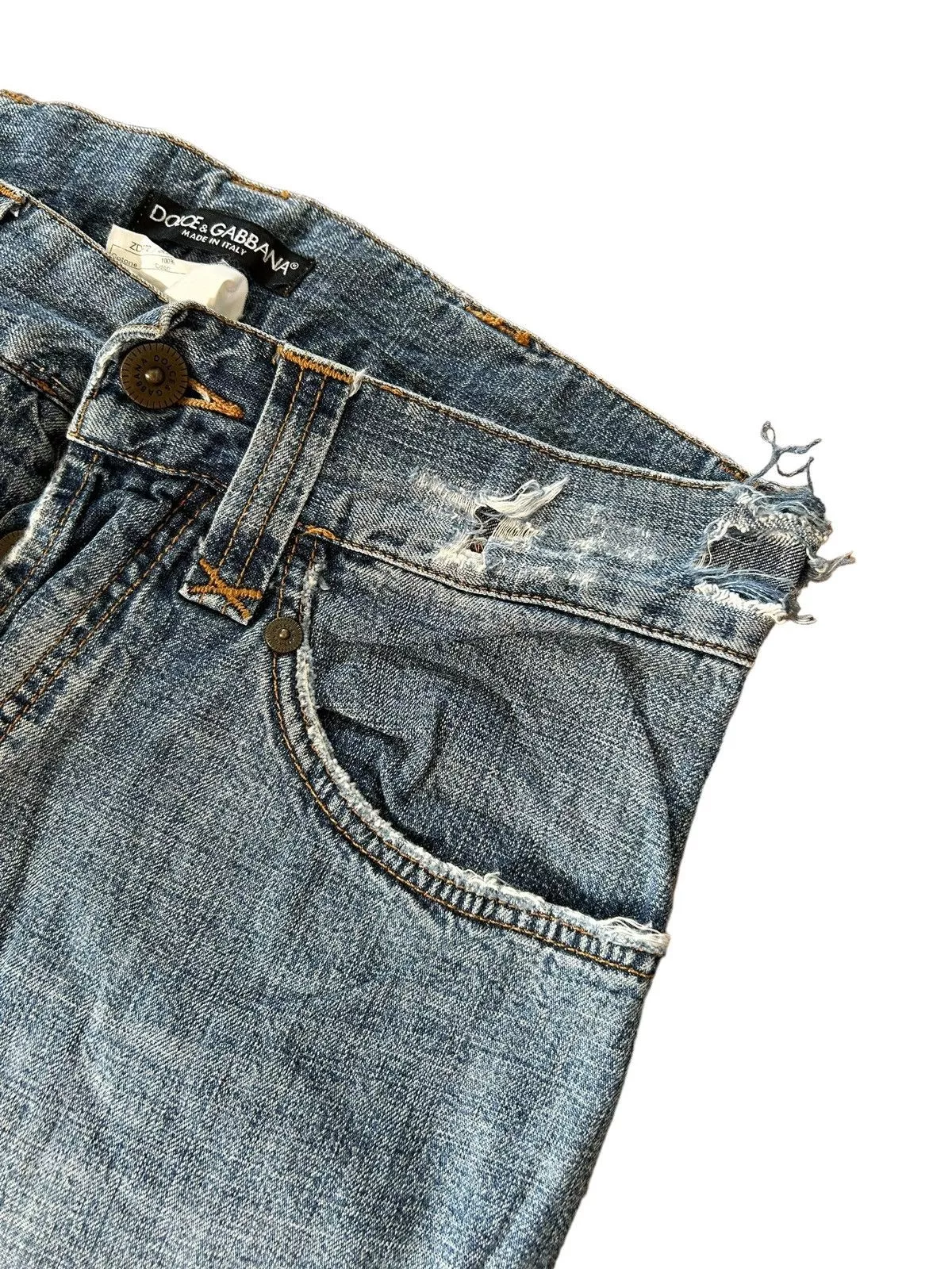 Designer Denim Designer × Dolce & Gabbana Dolce & Gabbana disteressed denim Made in Italy Blue