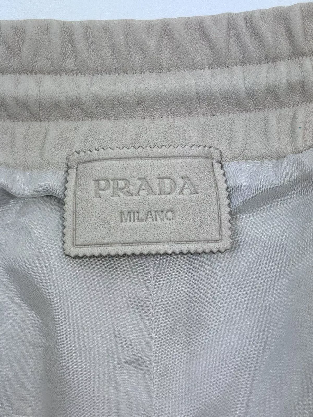 Prada Shorts PRADA LEATHER SHORTS White