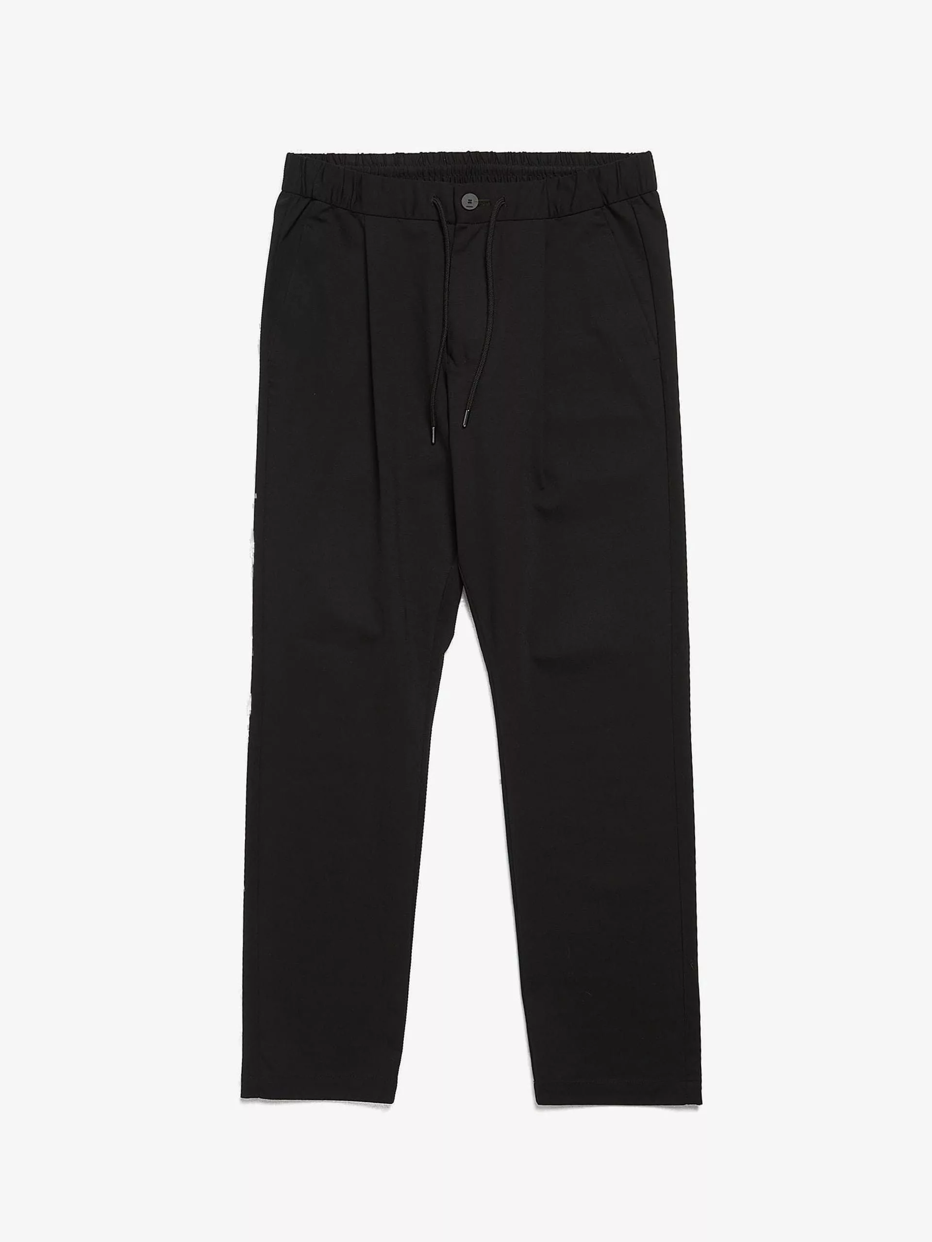 Attachment Casual Pants Attachment Black Cotton and Nylon Blend Pants