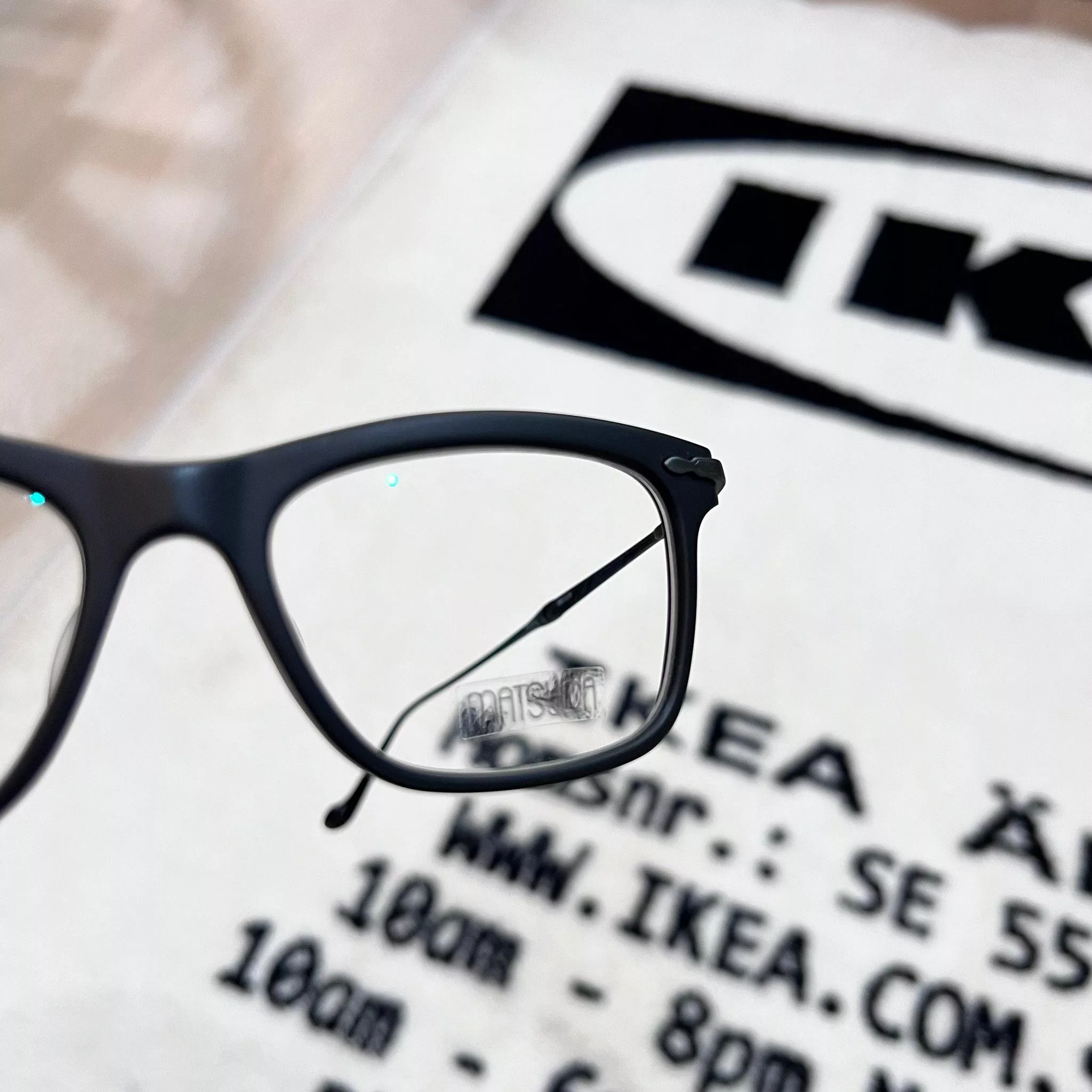 Matsuda Sunglasses Matsuda M2049 Rectangular Eyeglasses in Matte Black Colorway