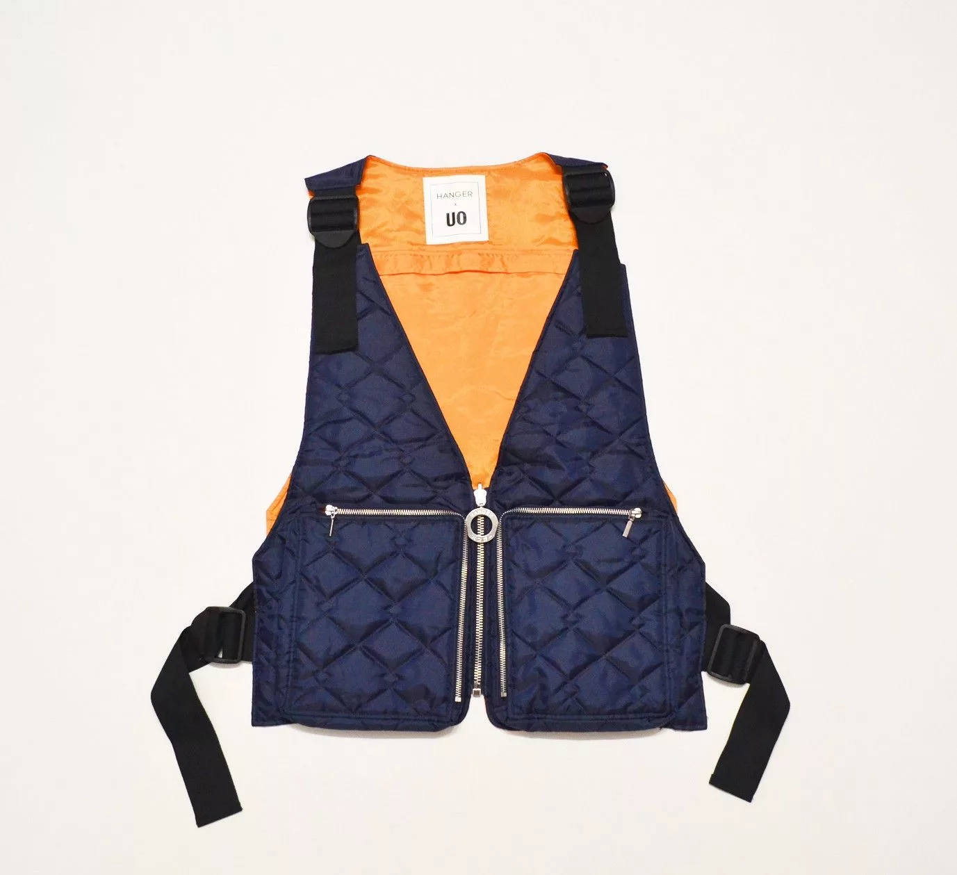 Other Vests Other HANGER UO Exclusive Navy Quilted Ripstop Gilet Blue Streetwear