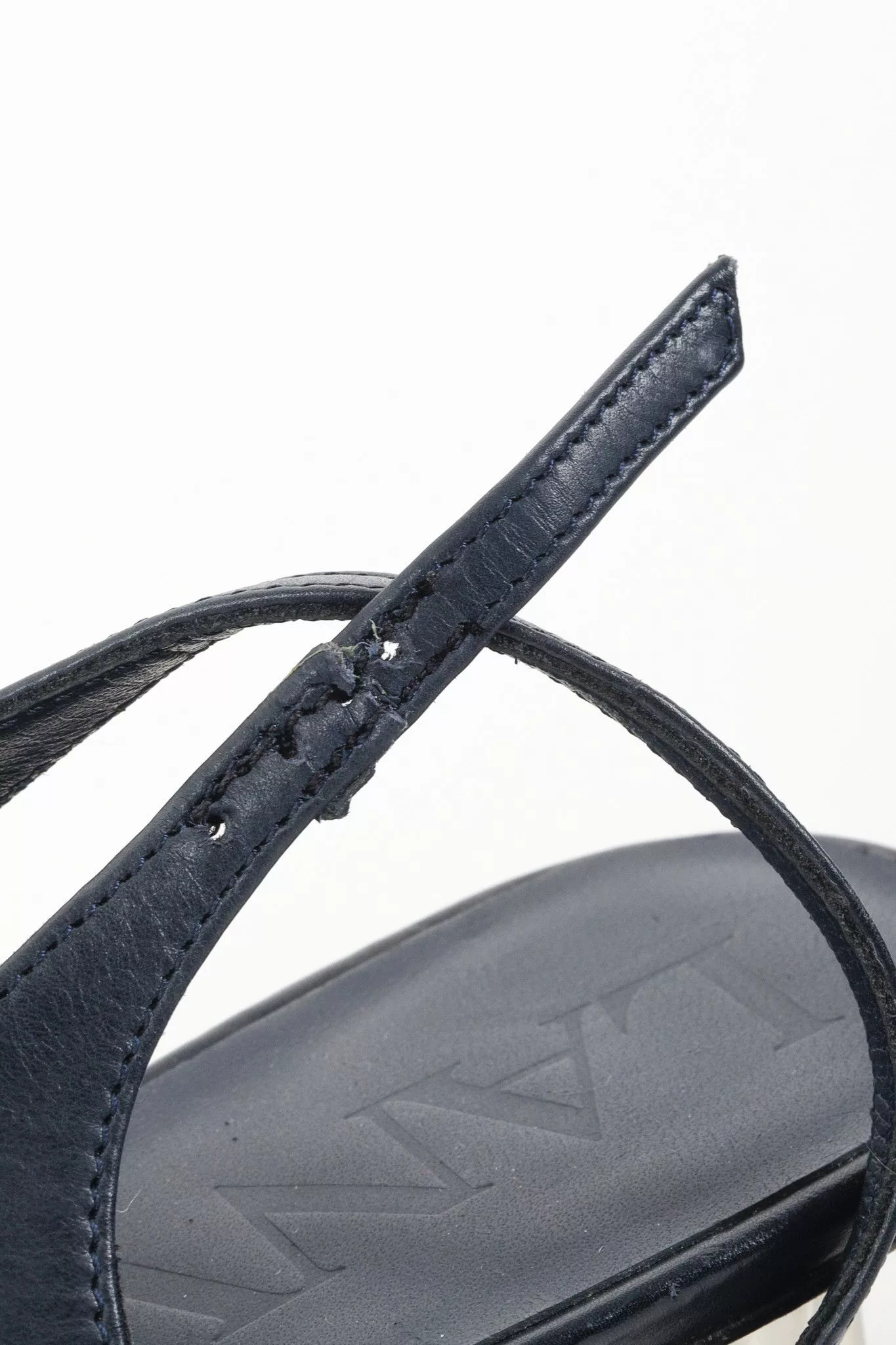 Lanvin Heels Lanvin M&E Leather Slingback Heels Blue
