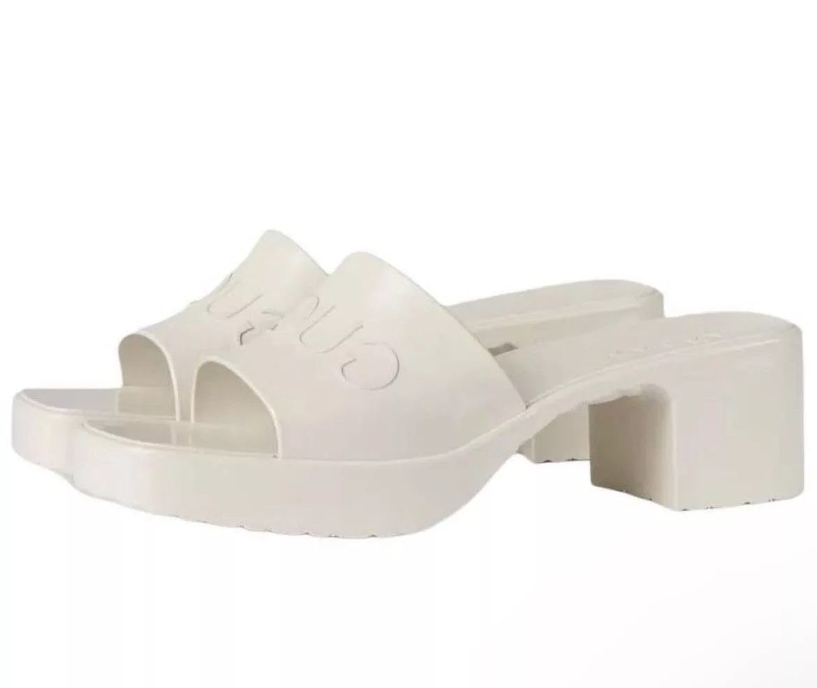 Gucci Sandals Gucci Rubber Logo Sandal Slipper size 39 White