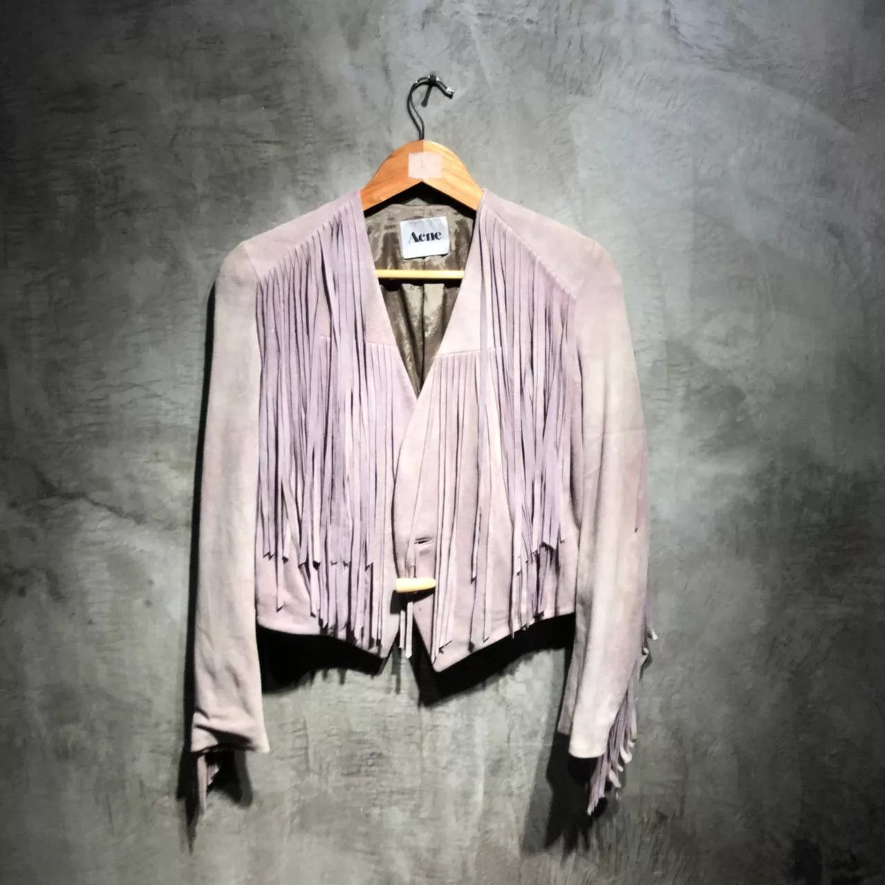Acne Studios Coats Acne Studios Aroma Aged Suede Fringe jacket SS/10 Purple