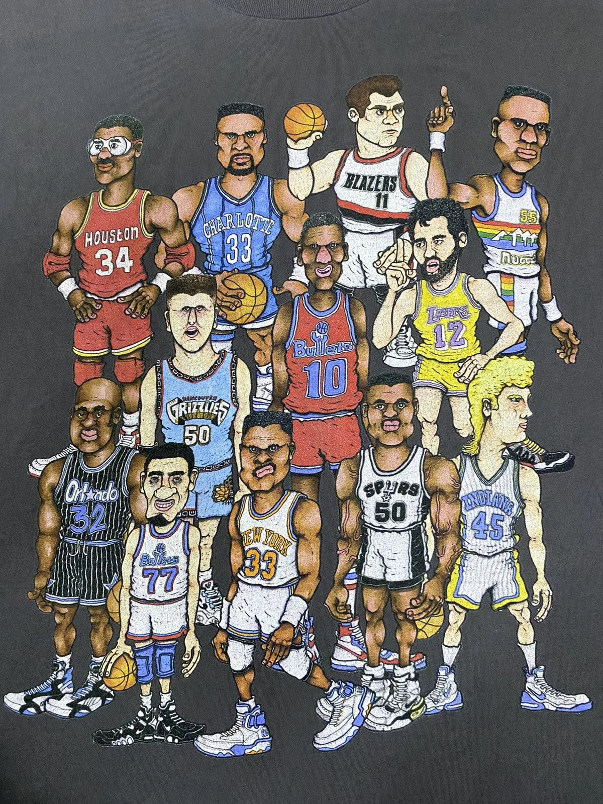 NBA Short Sleeve T Shirts NBA LEGENDS Gray